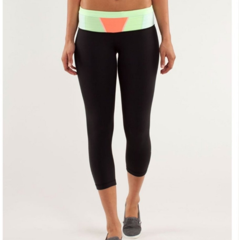 Lululemon Reversible Wunder Under Crop Leggings 10